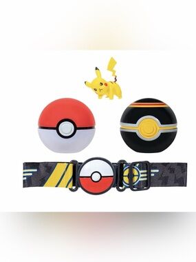 Pokemon PKW2718 Clip 'N' GO Belt Set-Includes 2-Inch Pikachu Battle Figure with
